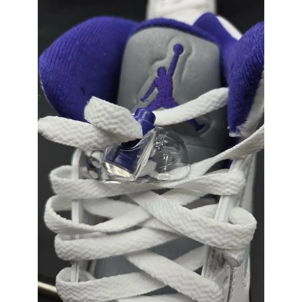 Nike Air Jordan 5 Retro GS Dark Concord 7Y White Purple 440888-141 New Box